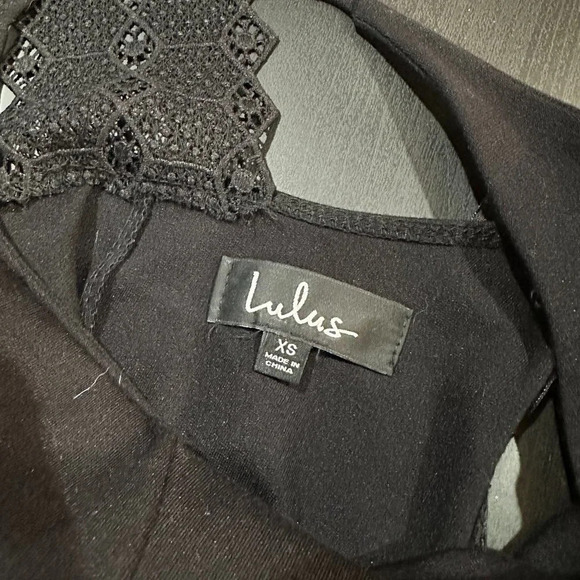 NWT LULU'S Frederica Black Lace Back Body Con Mini Dress - XS - Picture 11 of 11